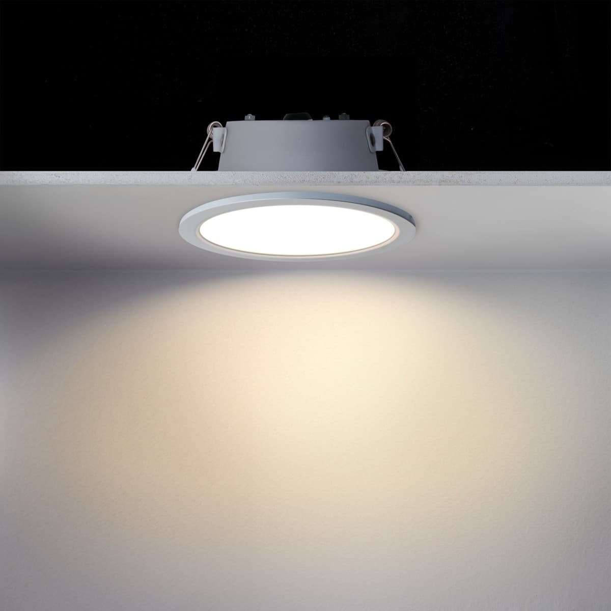 Groove Gx53 Semi-Recessed 90mm Cut Out Downlight in White-img-3