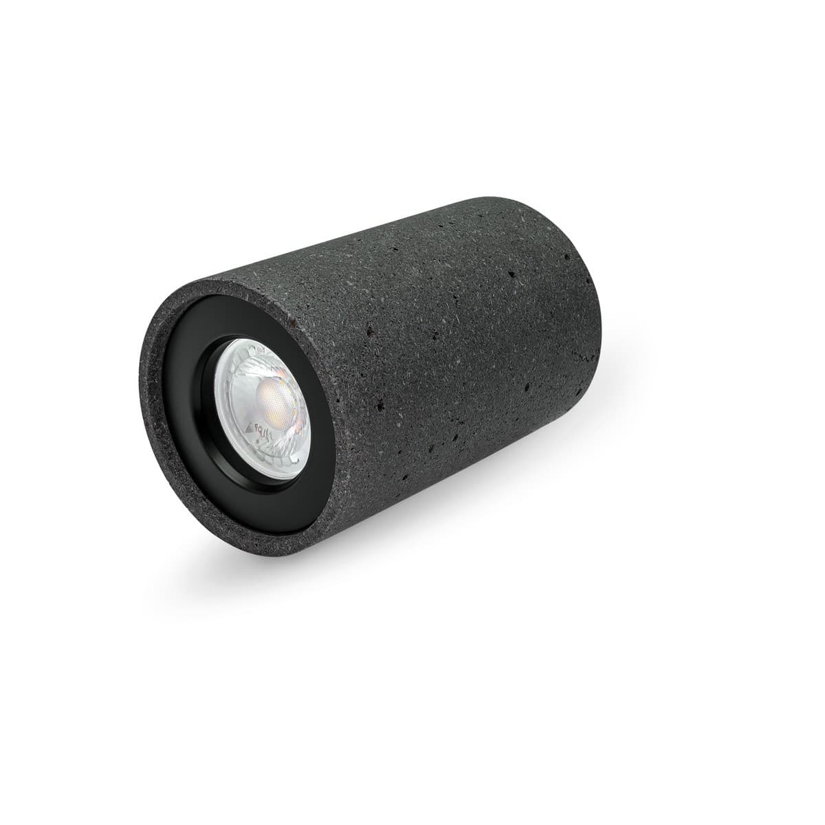 Traviato GU10 Surface Mounted Downlight in Lava Stone with Black Details-img-2