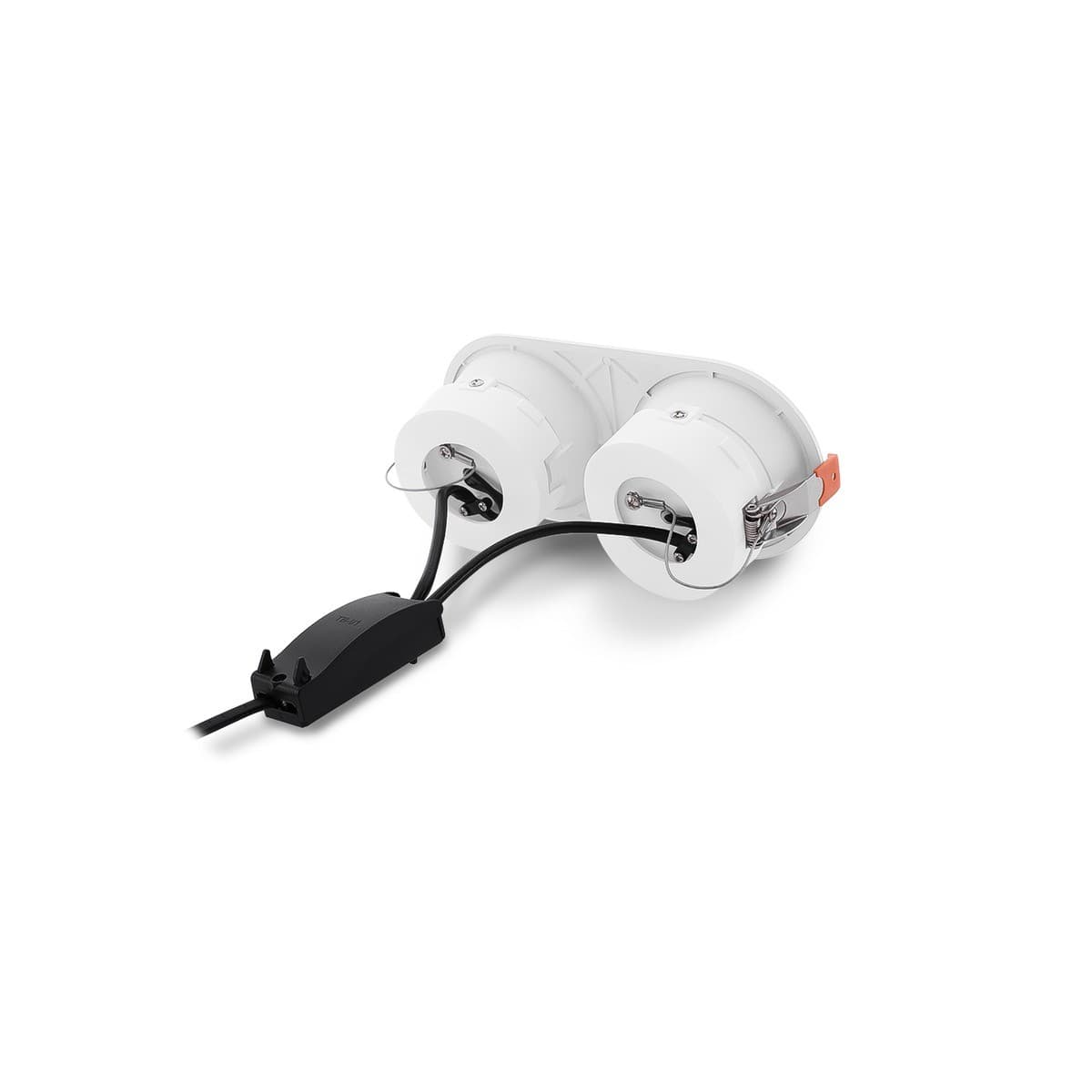 Luton 2 Light GU10 Recessed Gimble 205mm X 95mm Cut Out Downlight in White-img-3