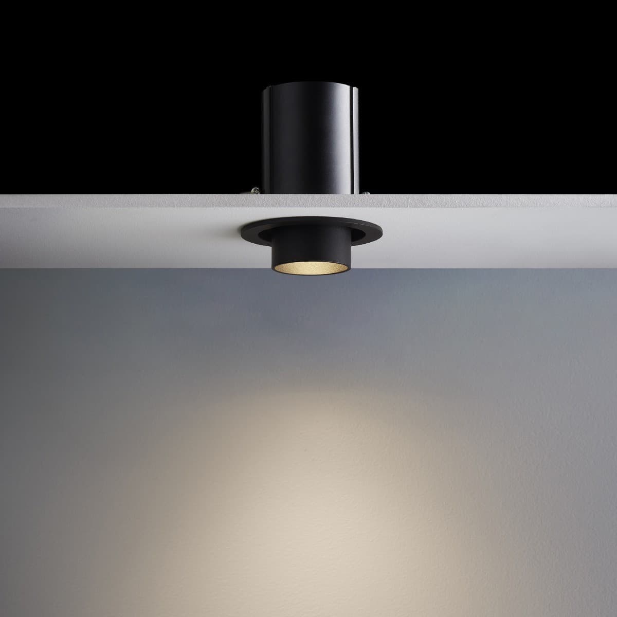 Luton GU10 Recessed Adjustable  93mm Cut Out Spotlight in Black-img-4