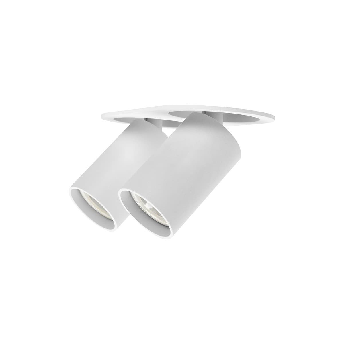 Luton 2 Light GU10 Recessed Adjustable 195mm X 86mm Cut Out Spotlight in White-img-5
