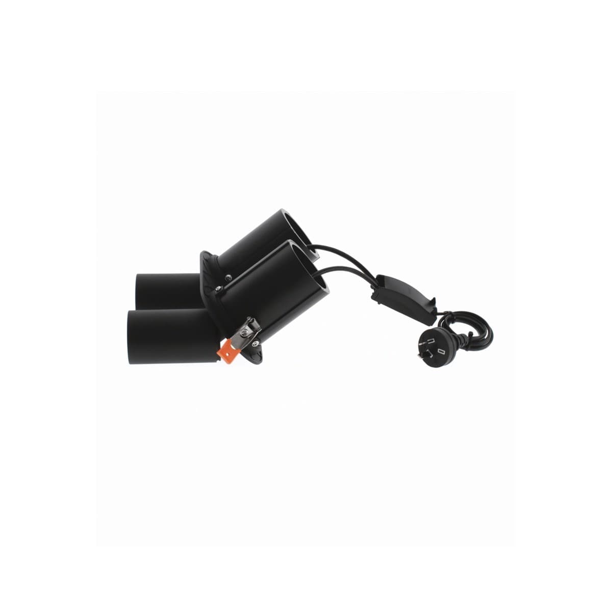 Luton 2 Light GU10 Recessed Adjustable 195mm X 86mm Cut Out Spotlight in Black-img-6