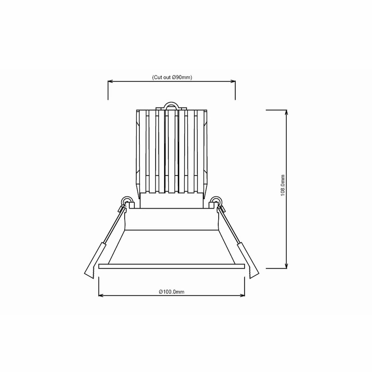 Custom 100mm LED Recessed 4CCT 14W 90mm Cut Out Downlight in White-img-9