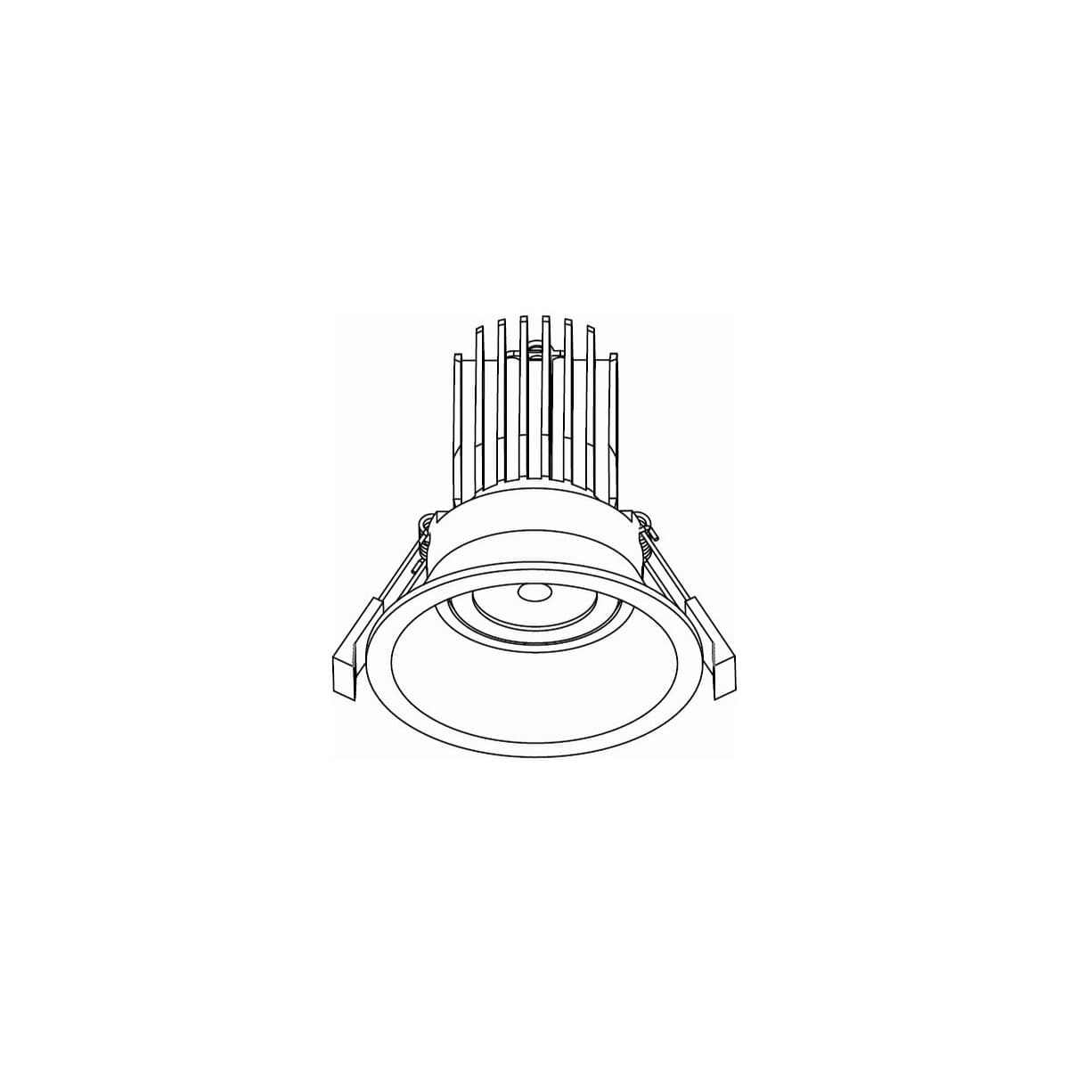 Custom 100mm LED Recessed Tri Colour 14W 90mm Cut Out Downlight in Black-img-3