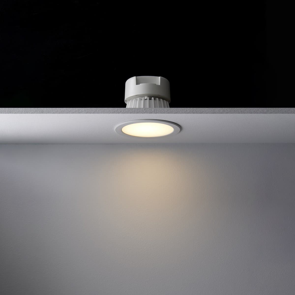 Eclipse LED Recessed Day Night Sleep 90mm Cut Out Downlight in White