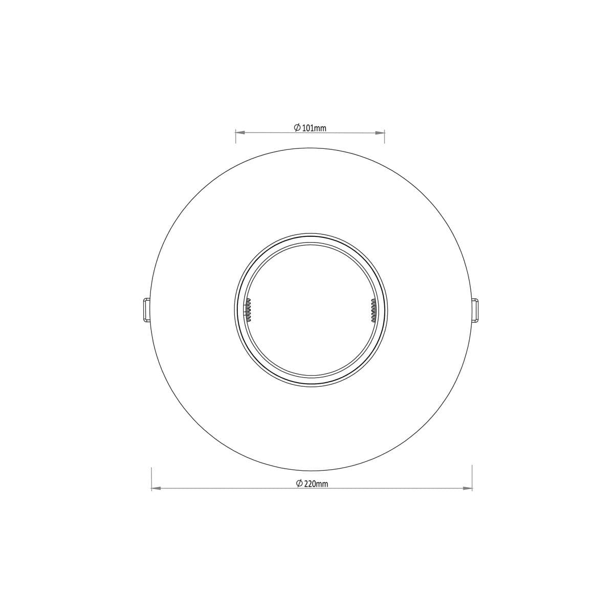 220mm Downlight Conversion Plate in White-img-3