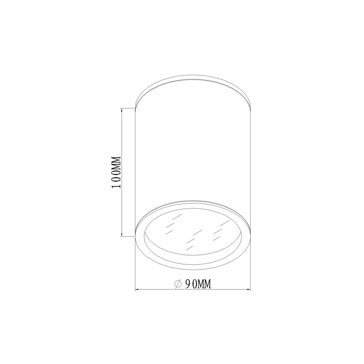 Surface 100mm LED Tri-Colour Surface Mounted Downlight in Brass-img-4