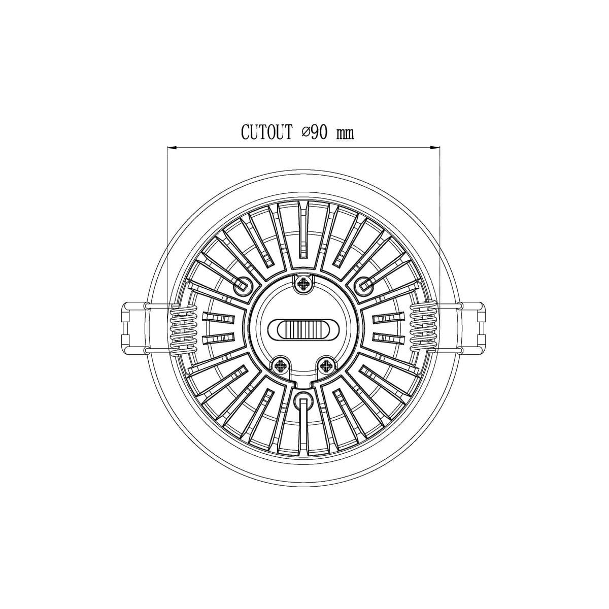 Vivid LED Recessed Colour Switch 90mm Cut Out Downlight in White-img-10