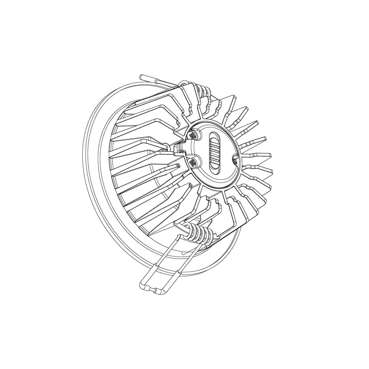 Vivid LED Recessed Colour Switch 90mm Cut Out Downlight in White-img-7