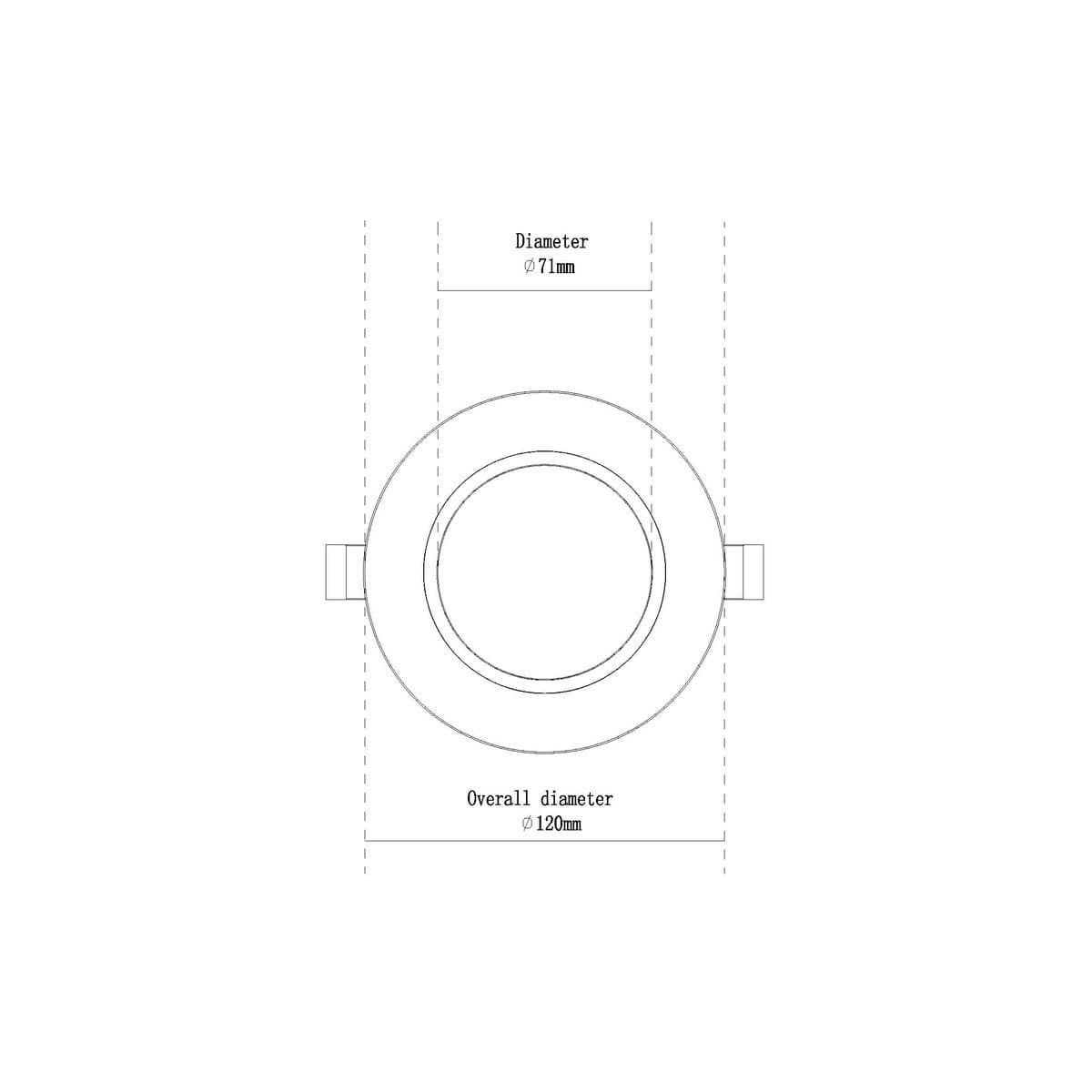 Infinity Maxi LED Recessed Colour Switch 92mm Cut Out Downlight in Chrome-img-4