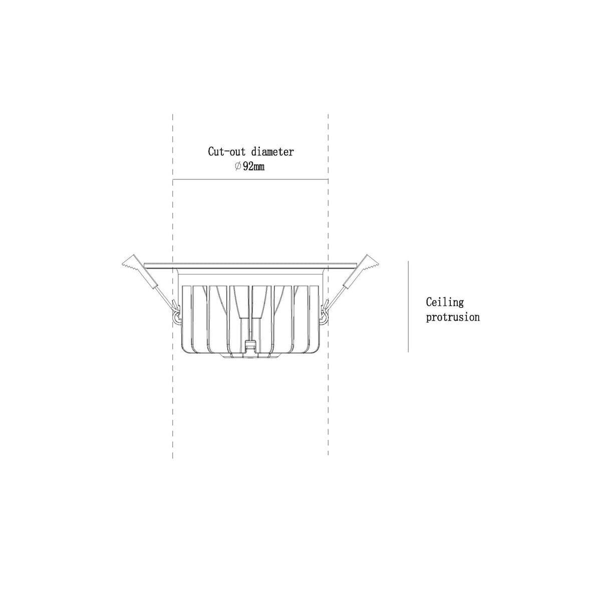 Infinity Maxi LED Recessed Colour Switch 92mm Cut Out Downlight in Chrome-img-5