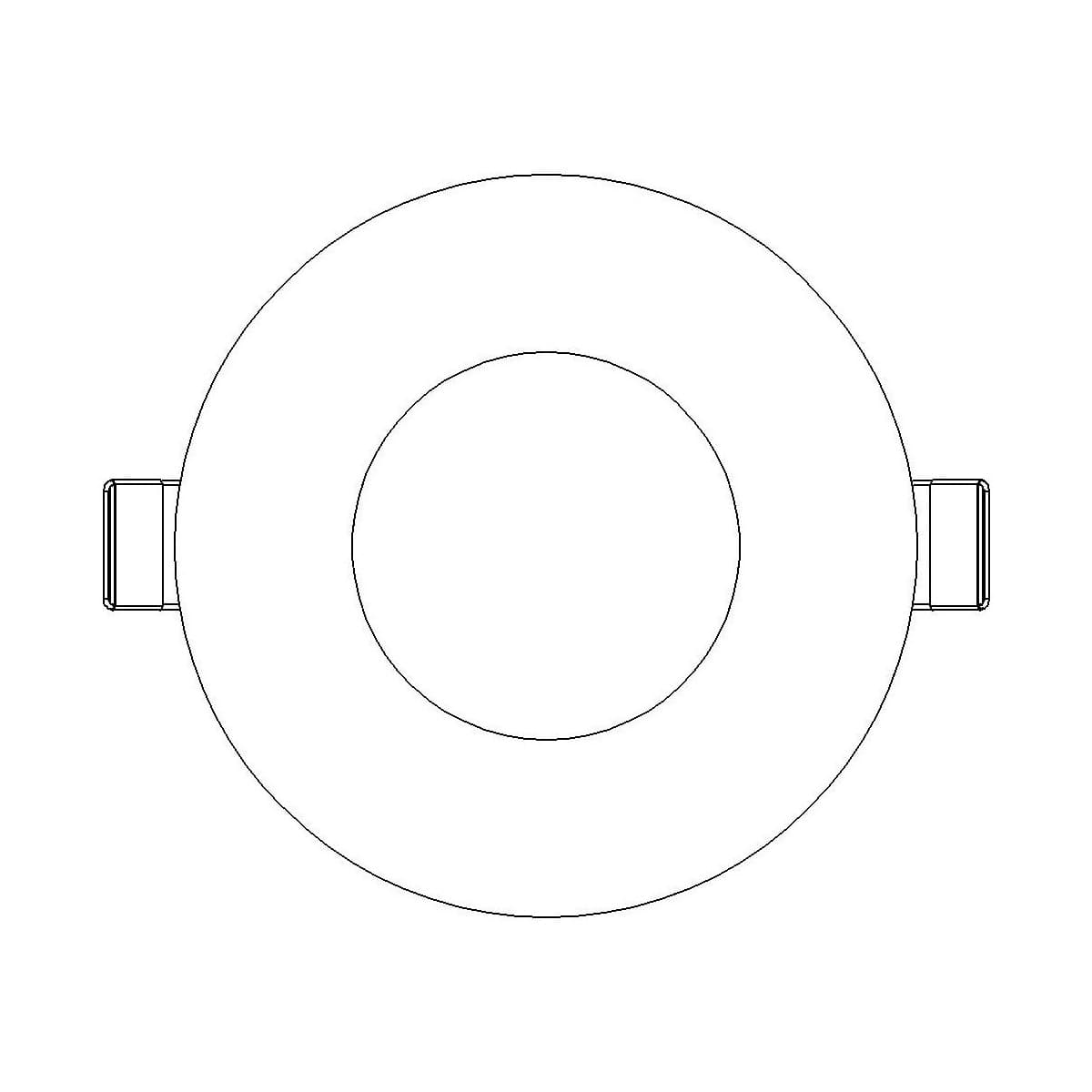 Theo LED Recessed Round Cool White 75mm Cut Out Panel Light  in Black