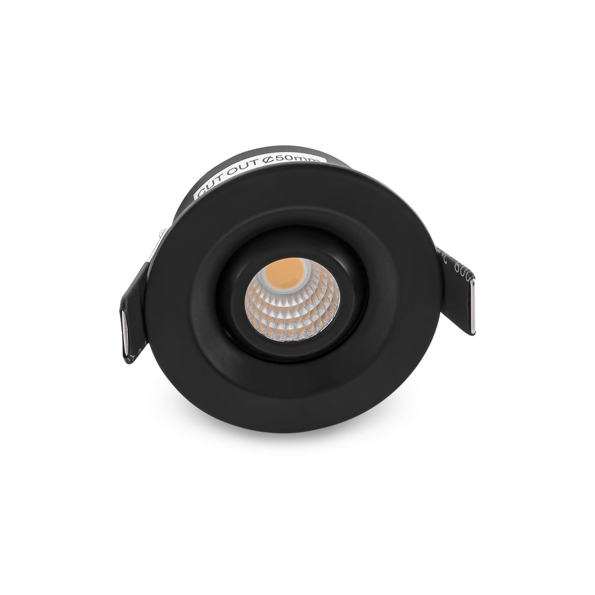 Starlight LED Recessed Adjustable Warm White 50mm Cut Out Downlight in Black-img-1