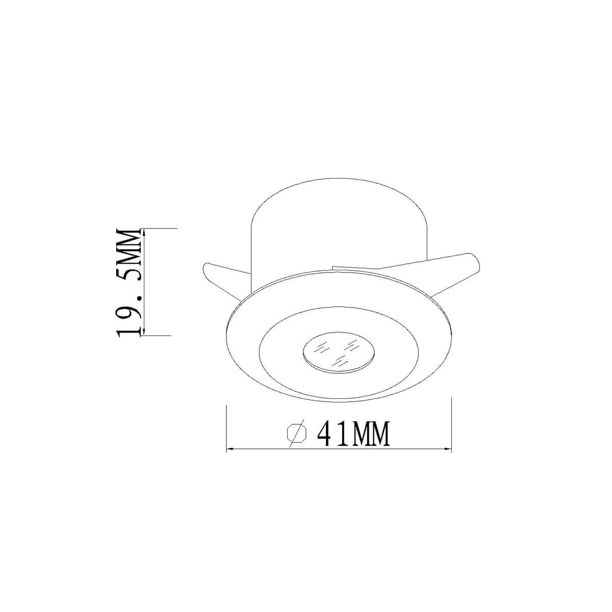 Starlight LED Recessed Fixed  Cool White 36mm Cut Out Downlight in White-img-5