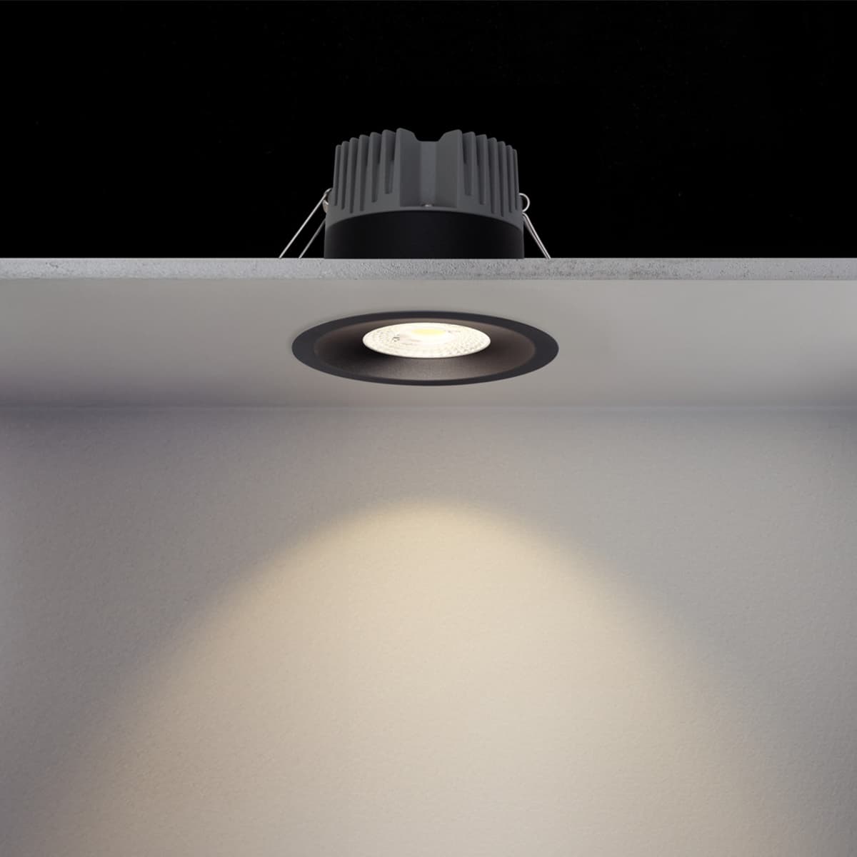 City III LED Recessed Fixed CCT 90mm Cut Out  Downlight in Black-img-5