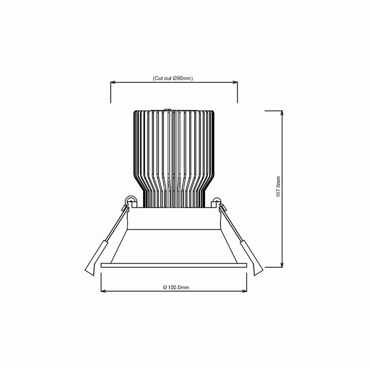 Custom 100mm LED Recessed Tri Colour 10W  90mm Cut Out Downlight  in White-img-7