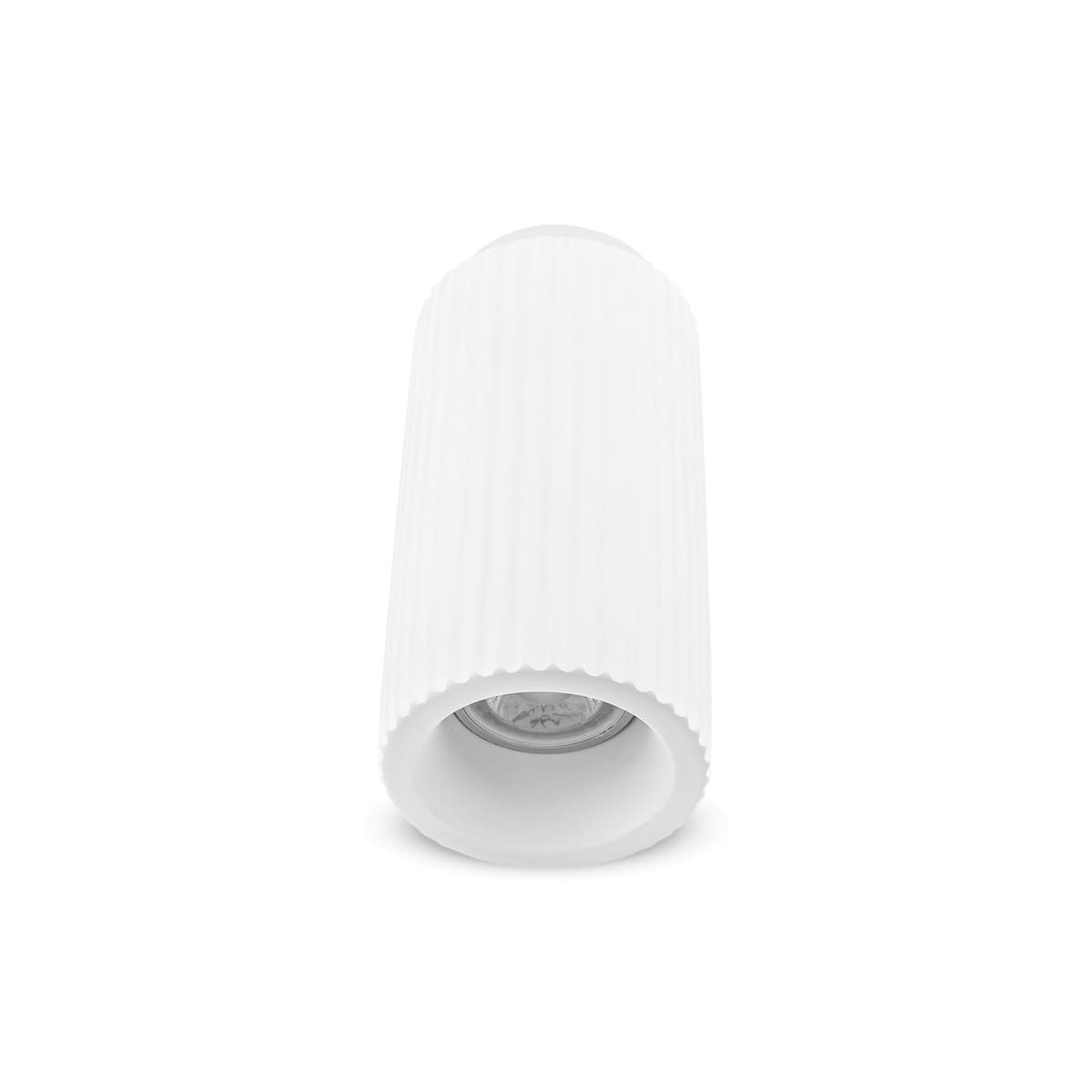 MFL Gypsum GU10 Ribbed Surface Mounted Downlight in White-img-1