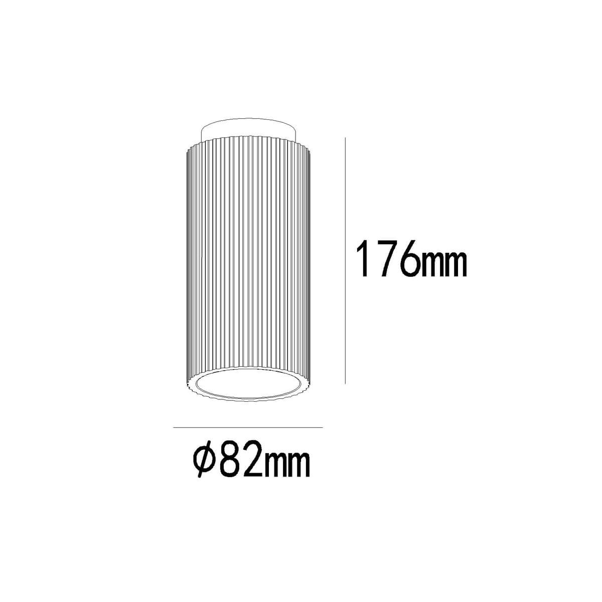 MFL Gypsum GU10 Ribbed Surface Mounted Downlight in White-img-4