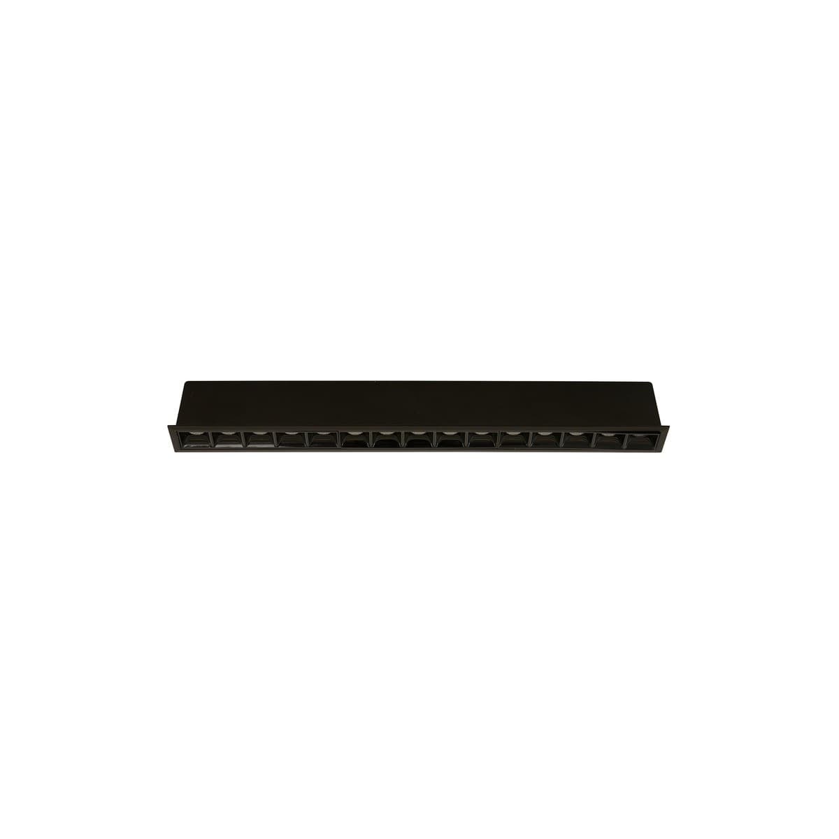MFL Fleming LED 15 Light Recessed Warm White 402mm X 38mm Cut Out Downlight in Black-img-1