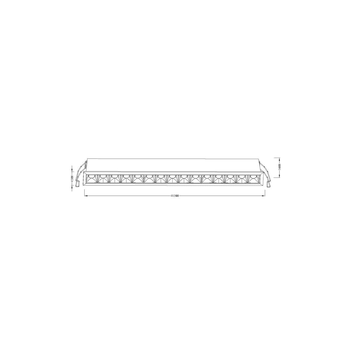 MFL Fleming LED 15 Light Recessed Warm White 402mm X 38mm Cut Out Downlight in Black-img-2