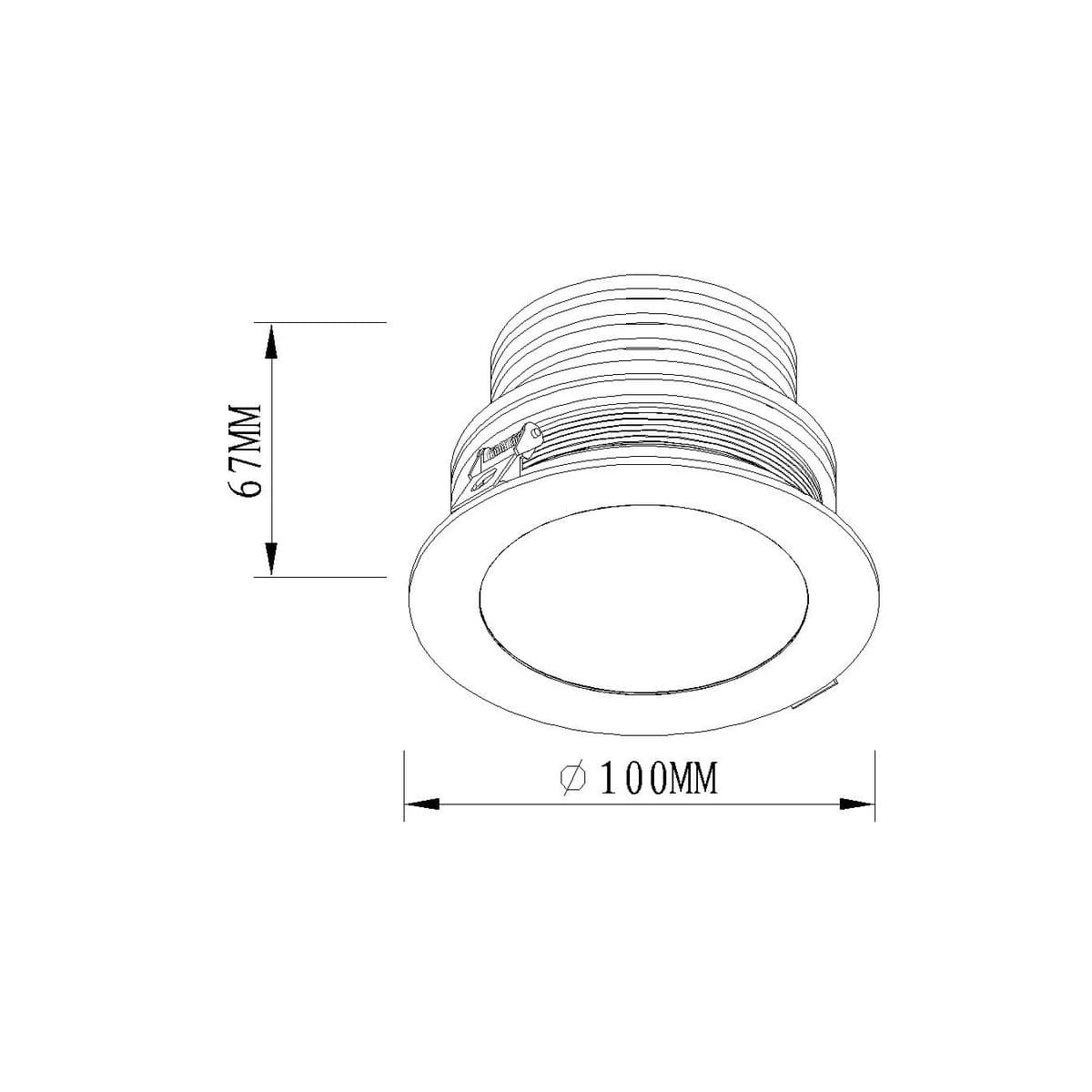 MFL Click LED SMD Cool White 92mm Cut Out Downlight in White-img-2