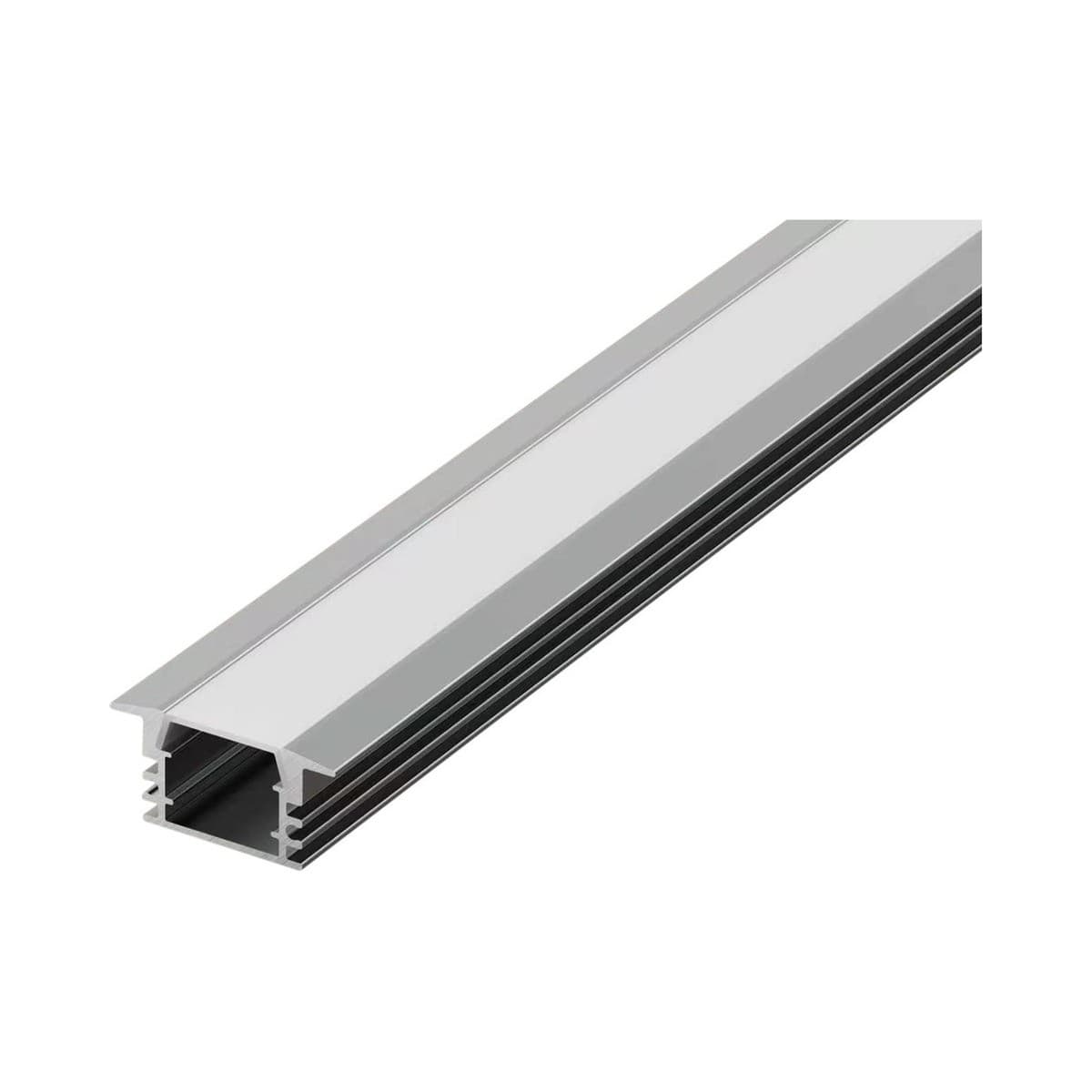 Lucci 1 Metre Aluminium LED Recessed Joinery Profile in Silver-img-1
