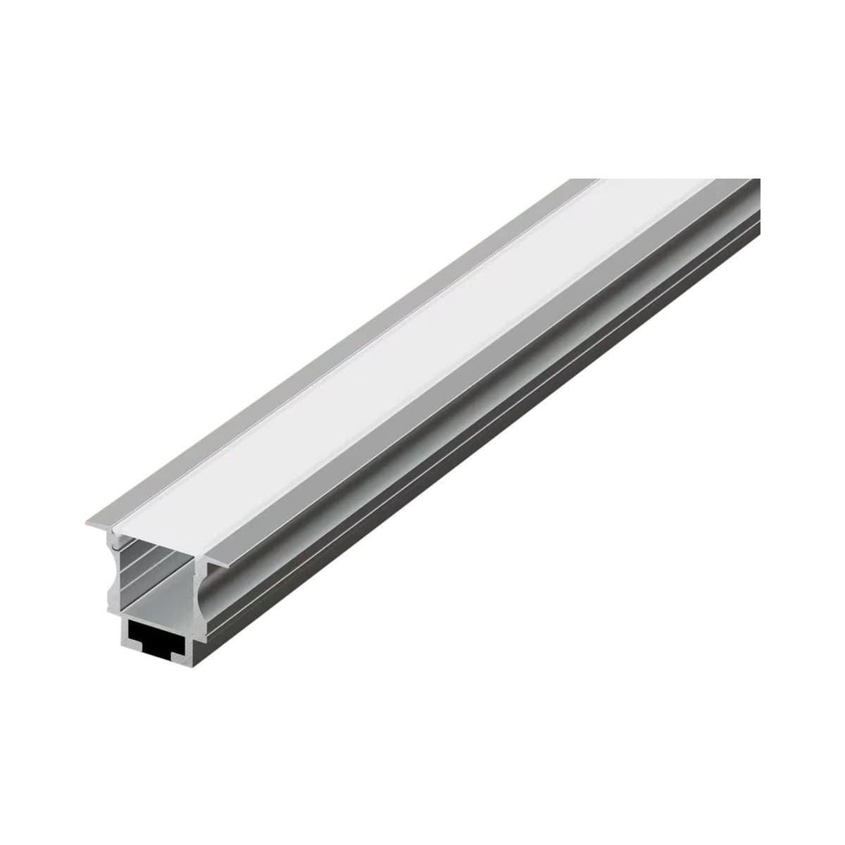 Lucci 2 Metre Aluminium LED Recessed Ceiling Profile in Silver-img-1