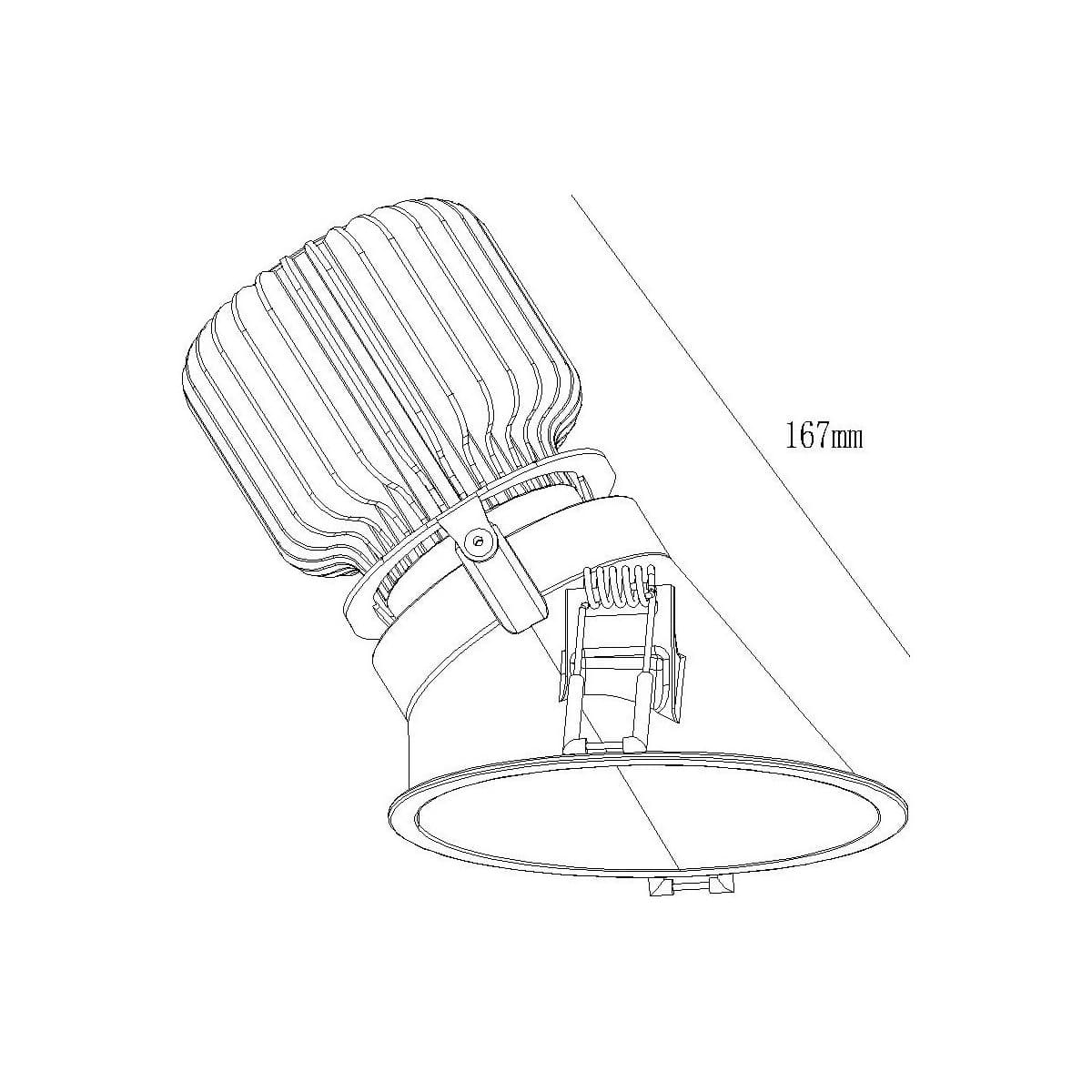 MFL Accent Minitrim LED Recessed Wall Washer Cool White 100mm Cut Out Downlight in White-img-2
