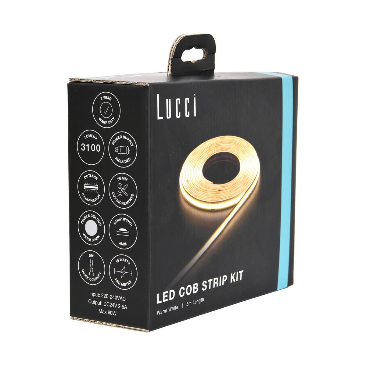 Glow Classic 5m 50W COB LED Strip Kit in Warm White, High Output-img-2