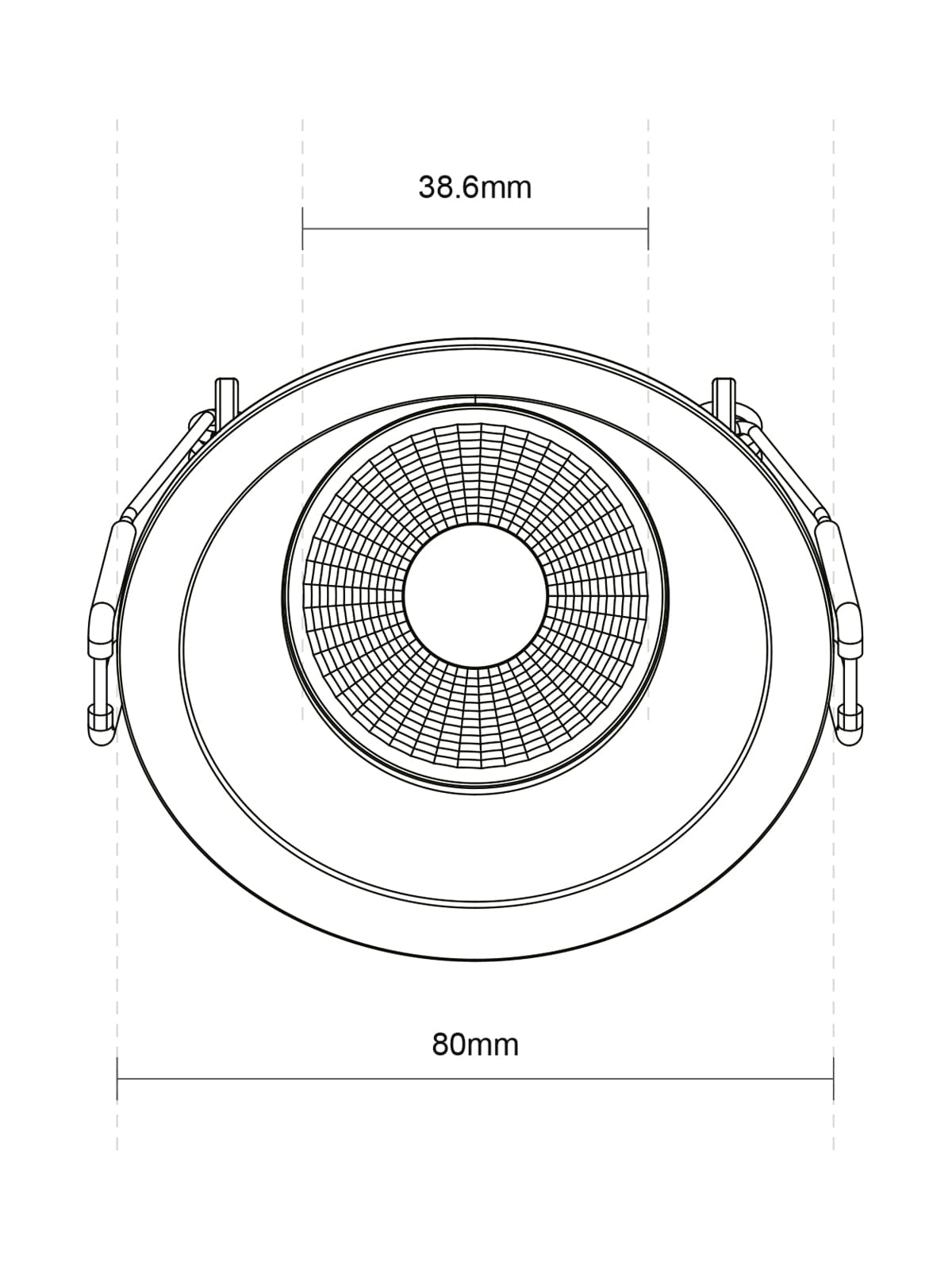 MFL Accent Small Wall Wash CCT LED Dimmable 70mm Cut Out Downlight in White
