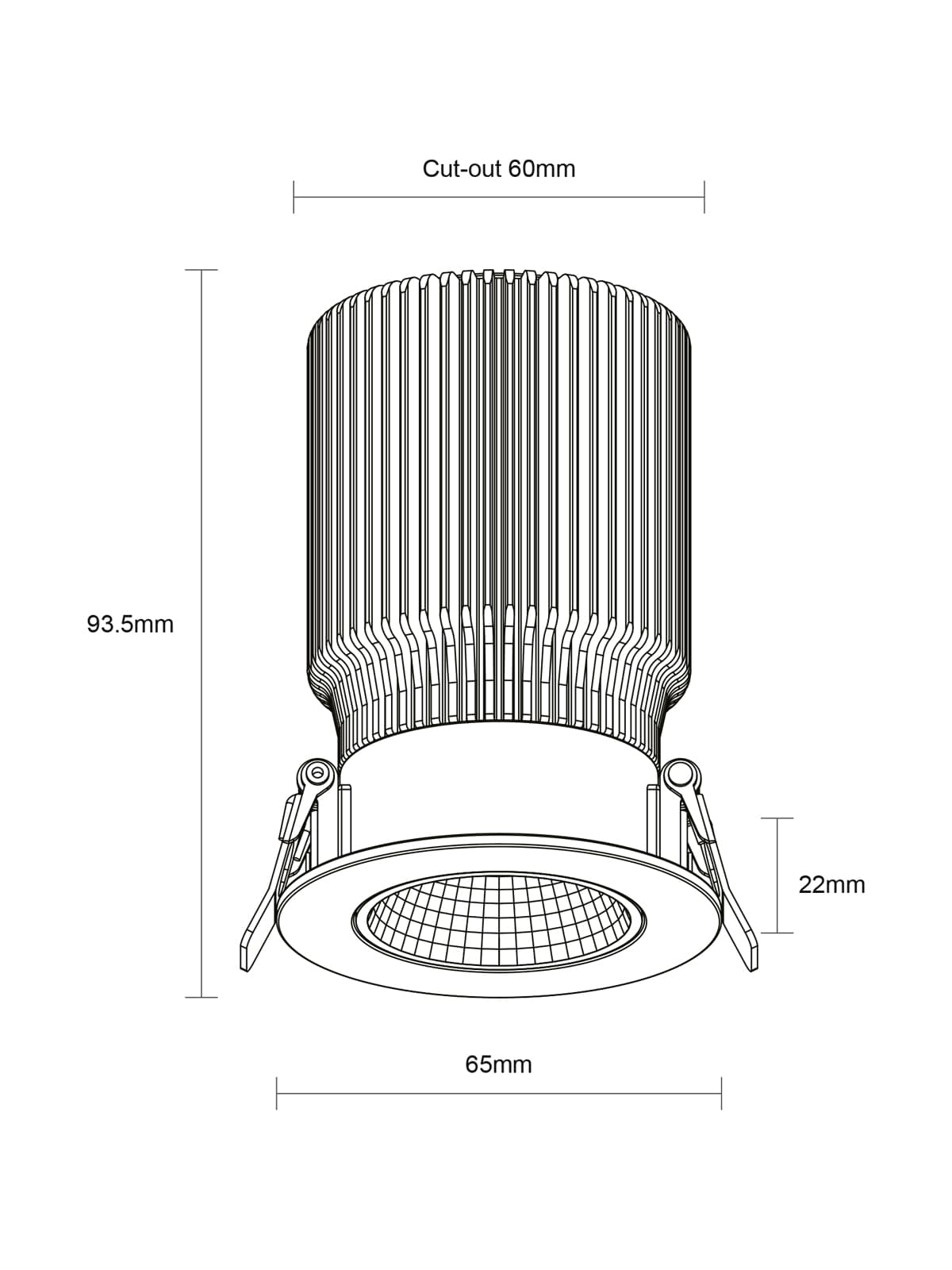 MFL Accent Small Fixed CCT LED Dimmable 60mm Cut Out Downlight in White