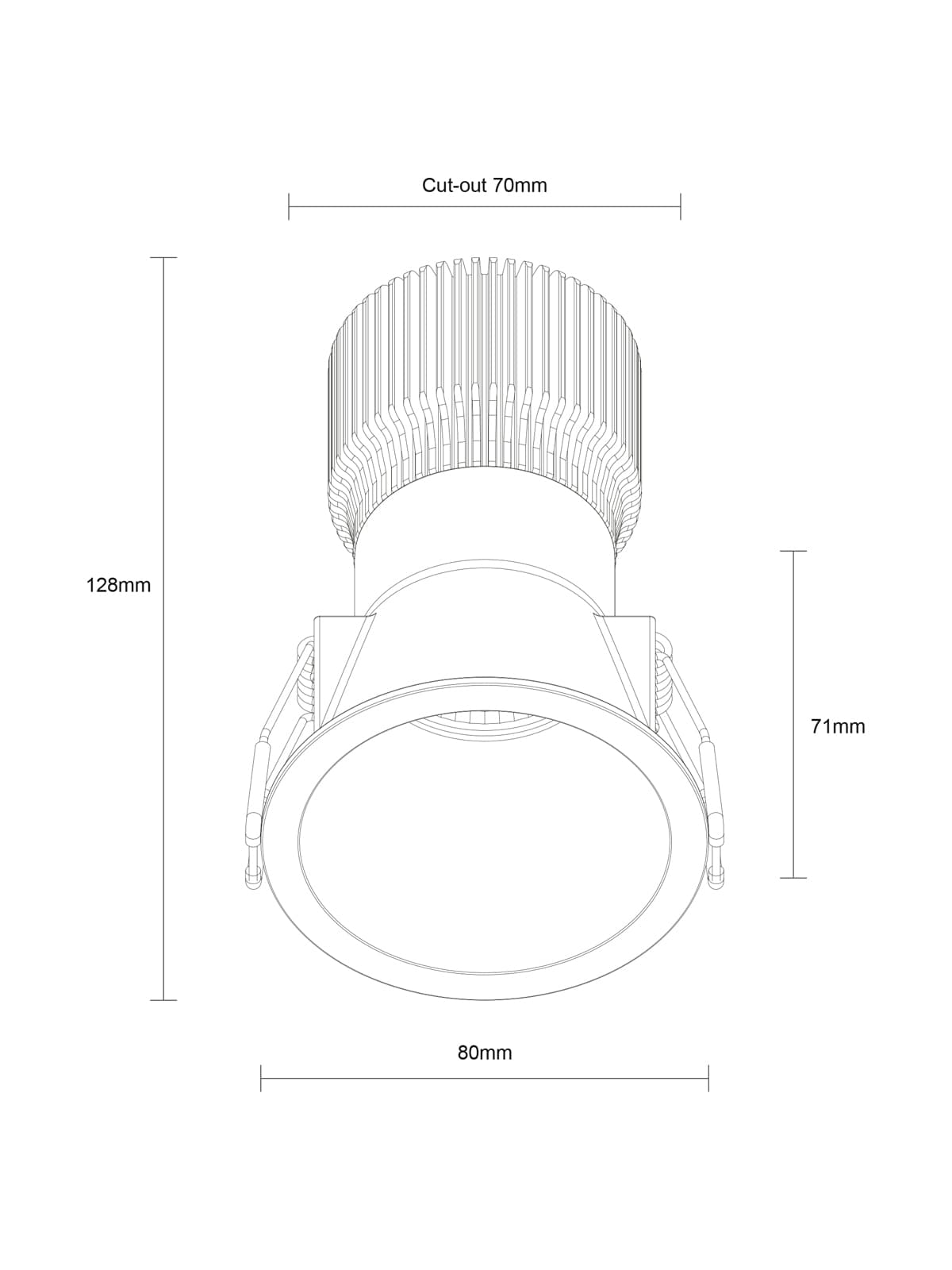 MFL Accent Small Minitrim CCT LED Dimmable 70mm Cut Out Downlight in Black-img-8