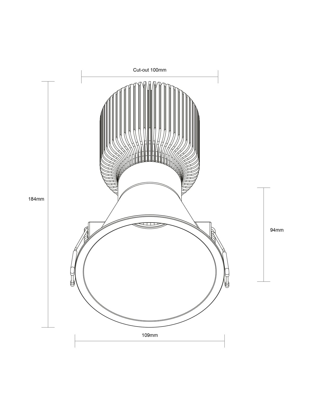 MFL Accent Large Minitrim CCT LED Dimmable 100mm Cut Out Downlight in White