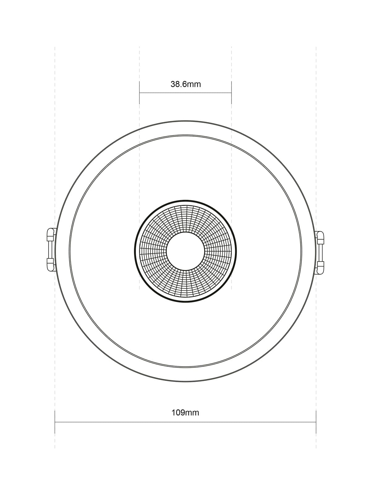 MFL Accent Large Minitrim CCT LED Dimmable 100mm Cut Out Downlight in White