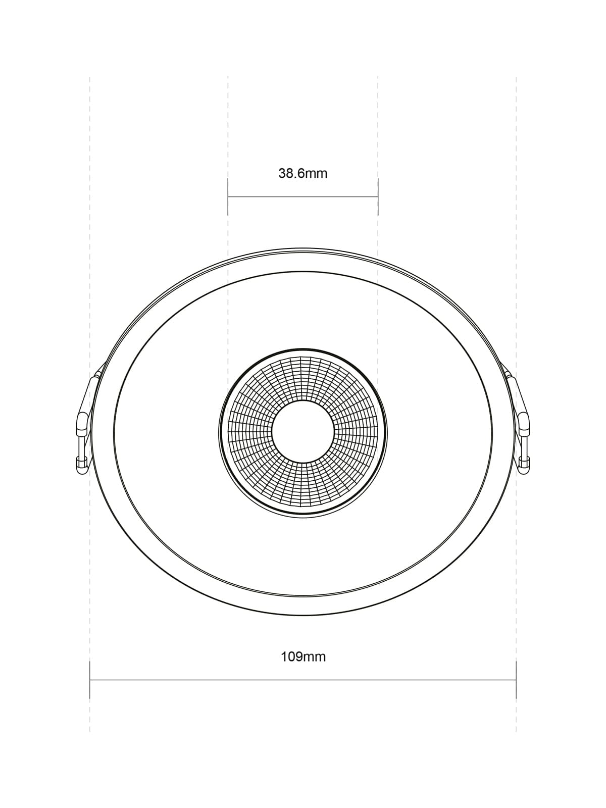 MFL Accent Large Wall Wash CCT LED Dimmable 100mm Cut Out Downlight in White