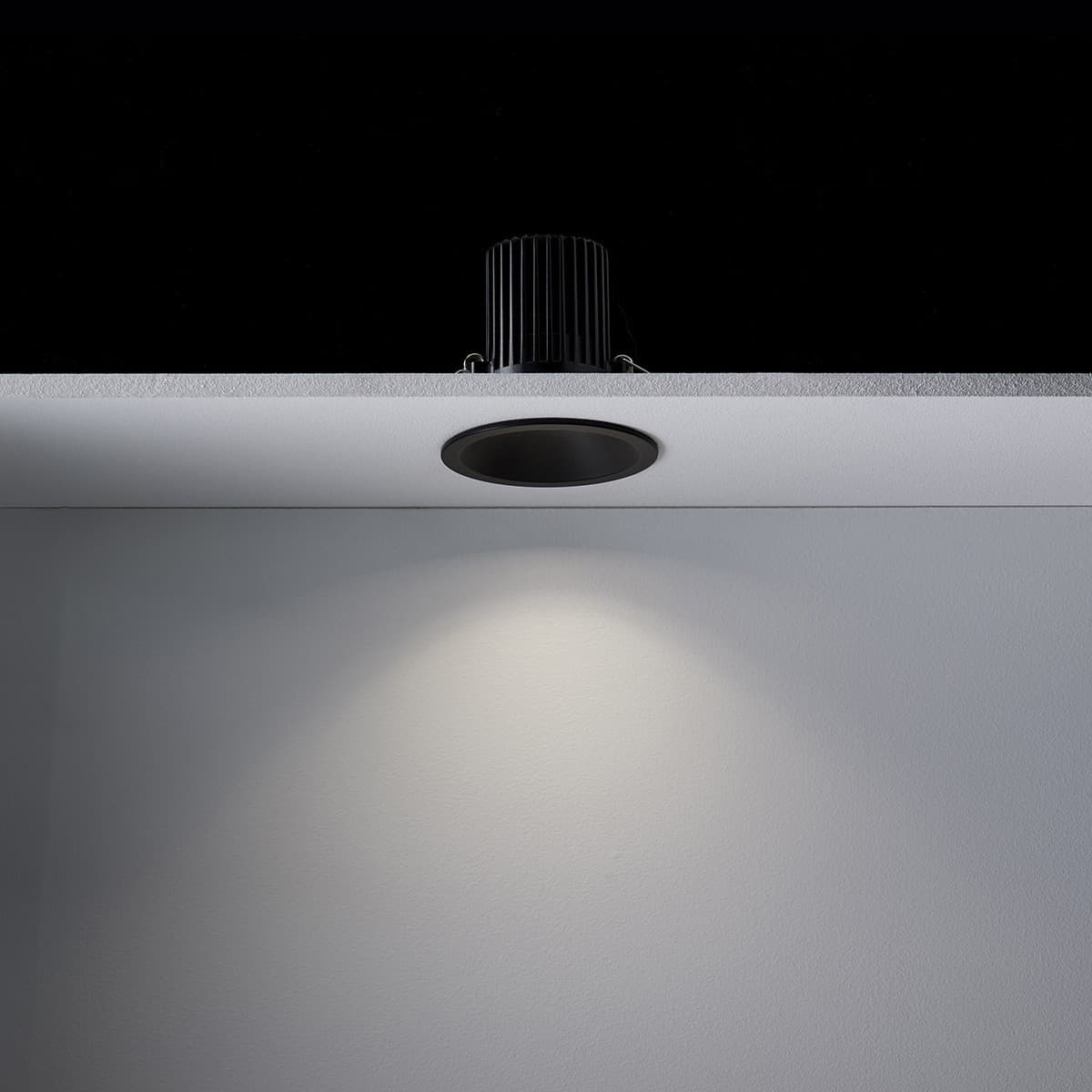 Transition LED Recessed Dim To Warm 74mm Cut Out Downlight in Black