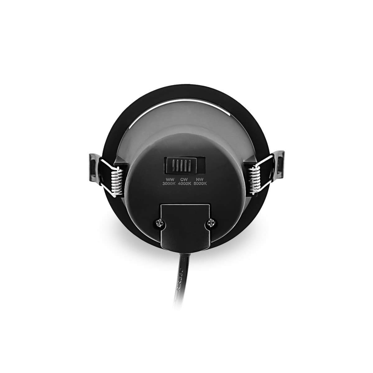 Flare LED Recessed Tri Colour Cut Out 90mm Downlight in Black-img-2