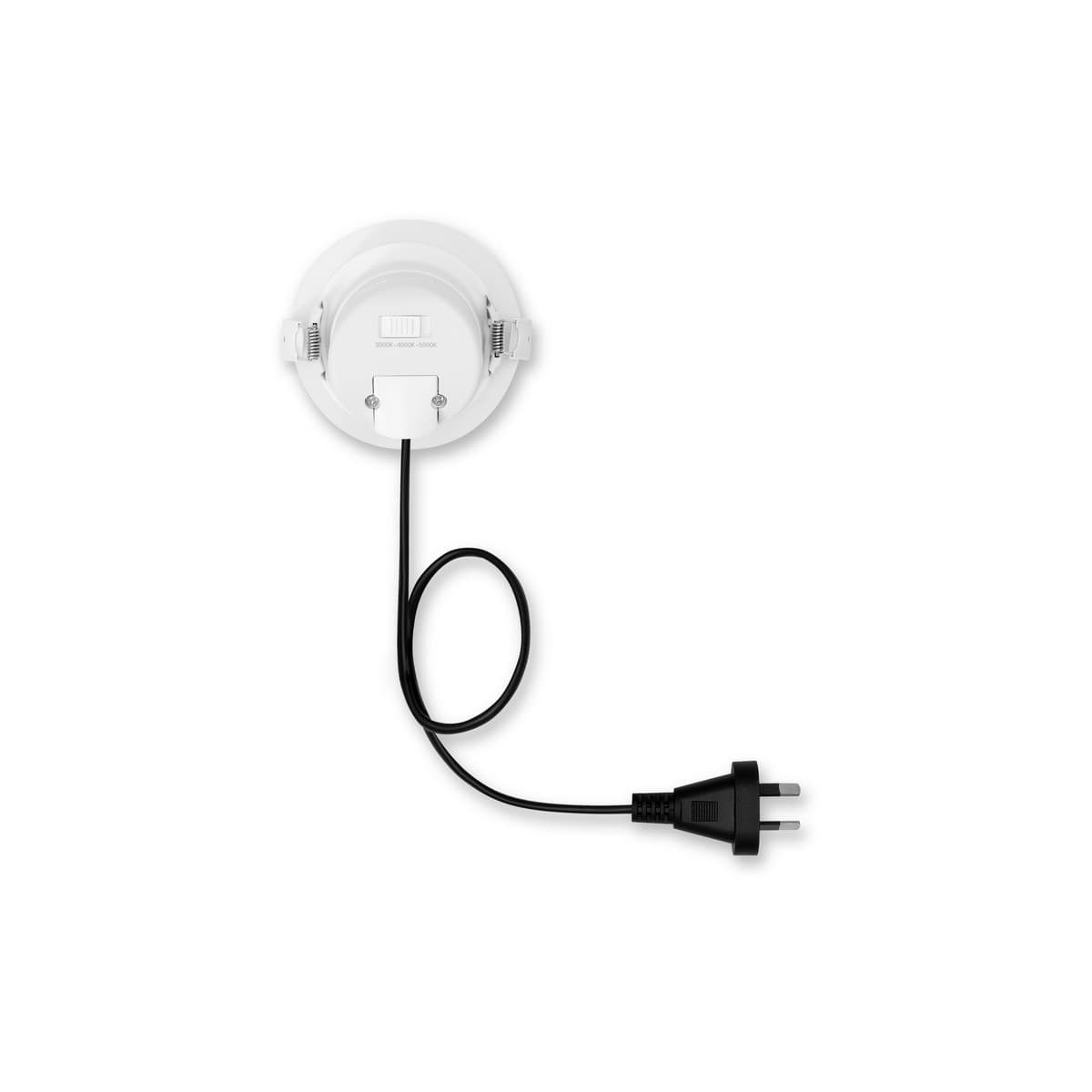 Flare LED Recessed Gimble Tri Colour Cut Out 90mm Downlight in White-img-4