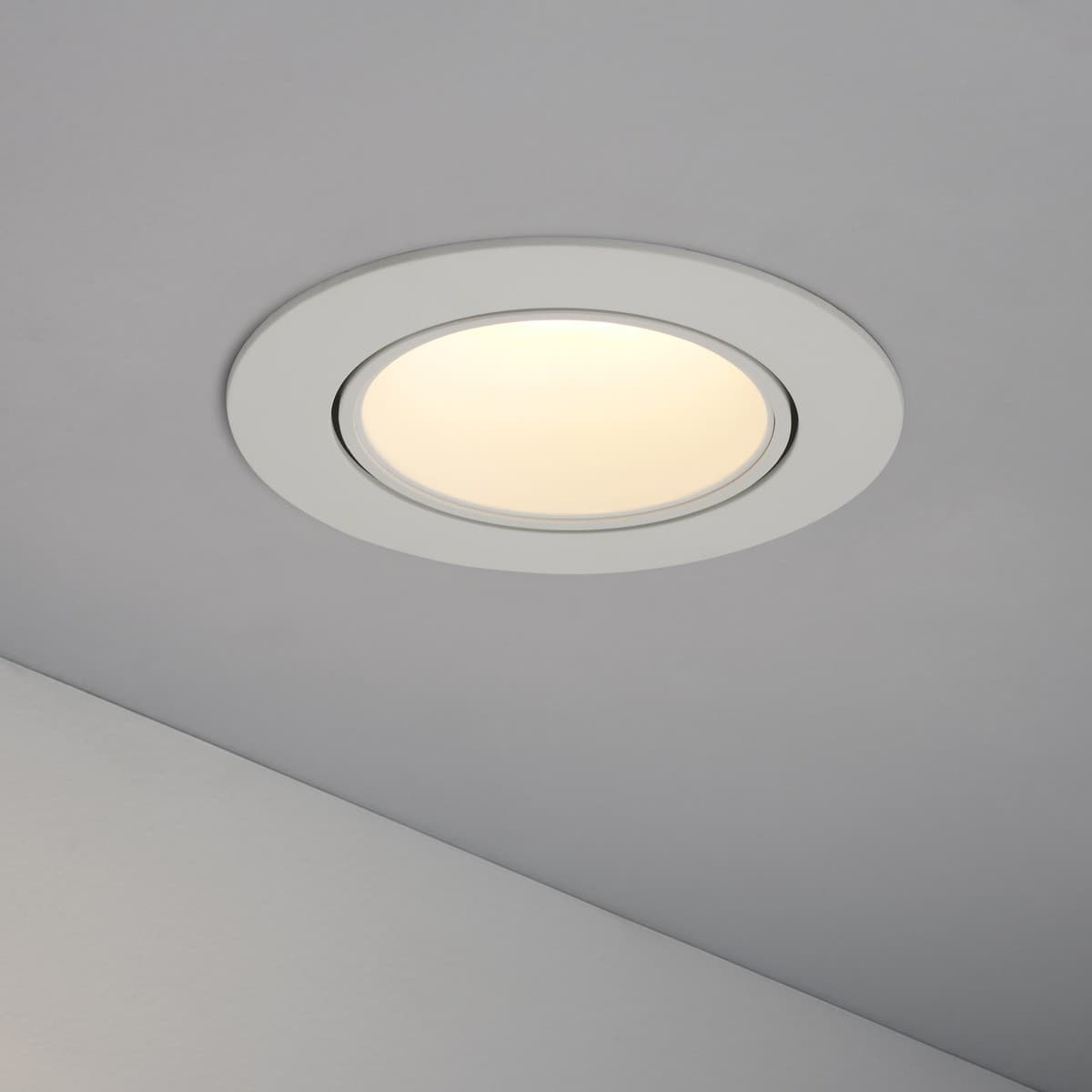 Flare LED Recessed Gimble Tri Colour Cut Out 90mm Downlight in White-img-9