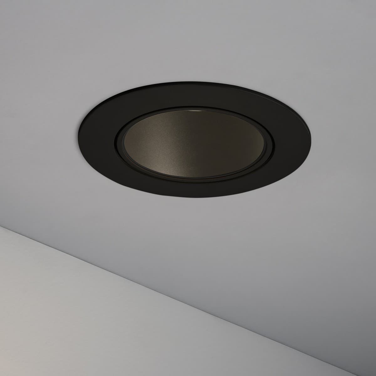 Flare LED Recessed Gimble Tri Colour Cut Out 90mm Downlight in Black-img-6