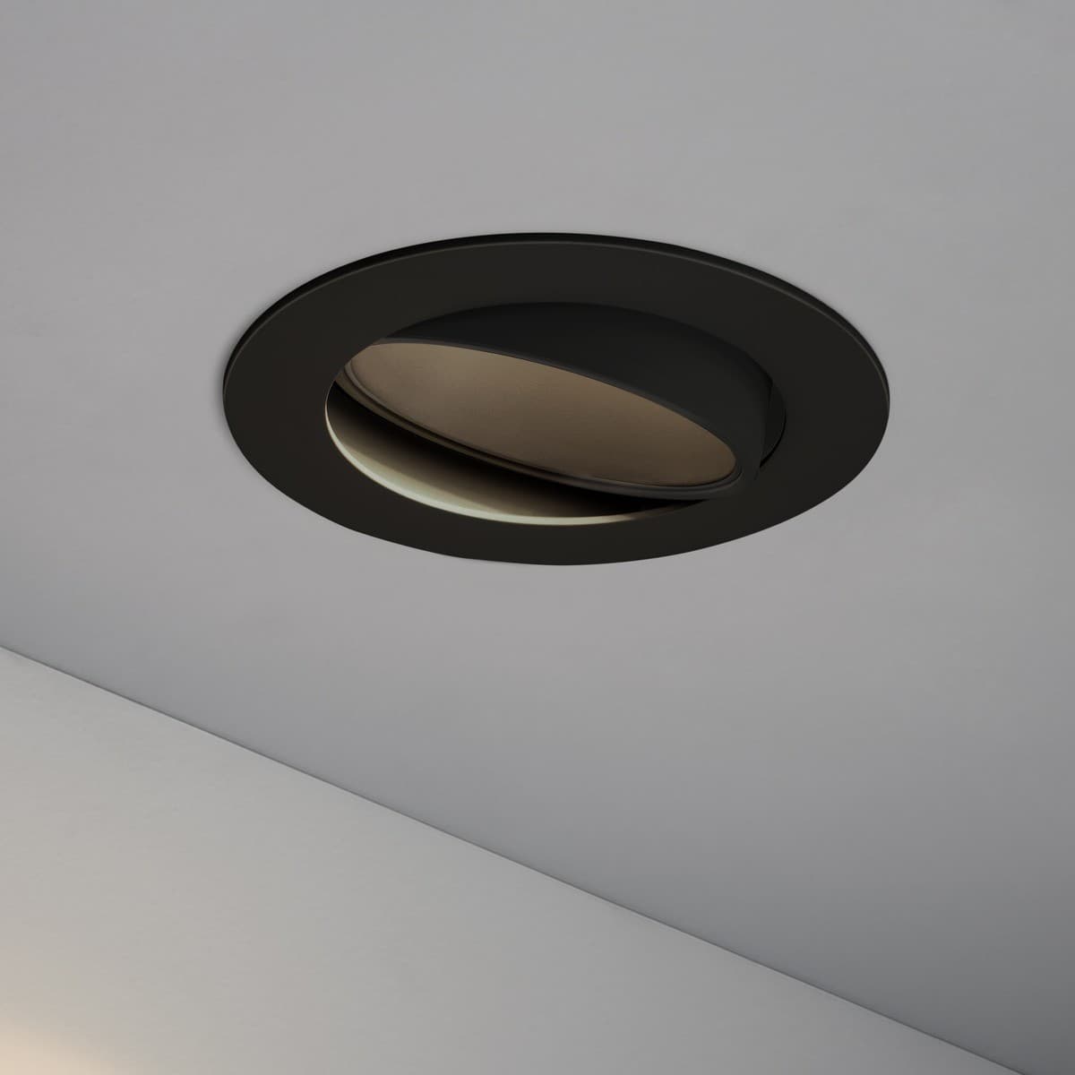 Flare LED Recessed Gimble Tri Colour Cut Out 90mm Downlight in Black-img-8