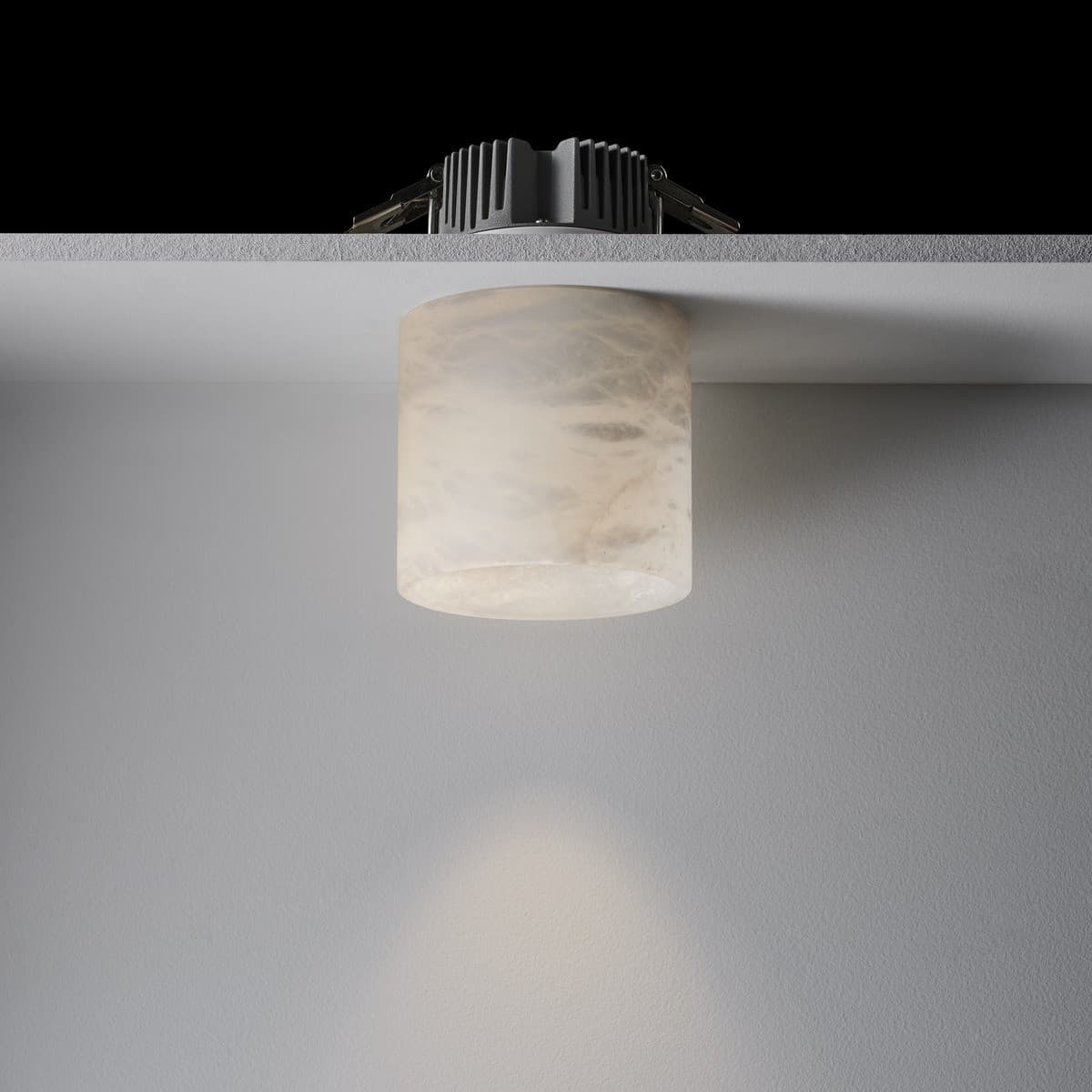 Made By Mayfair Eiffel LED Semi-Recessed 86mm Cut Out Downlight in Spanish Alabaster-img-4