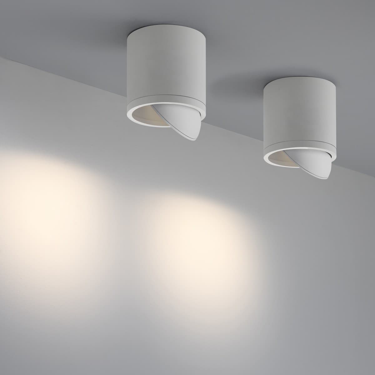 Crescent LED Adjustable Surface Mounted Downlight in White-img-10