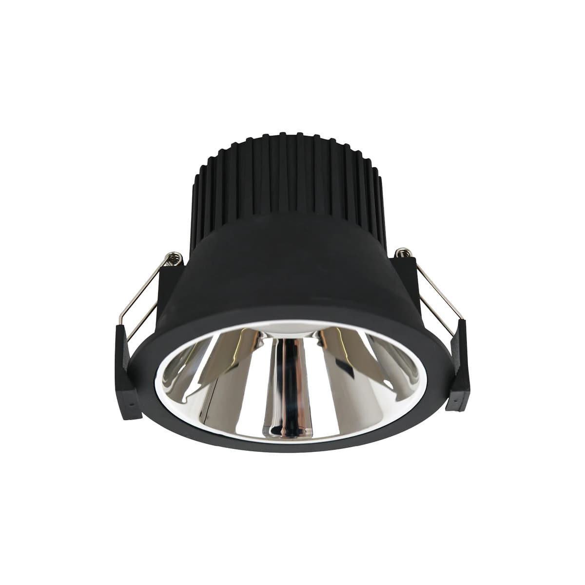 Zesta LED CCT Recessed 90mm Cut Out Downlight in Black with Chrome Reflector-img-1