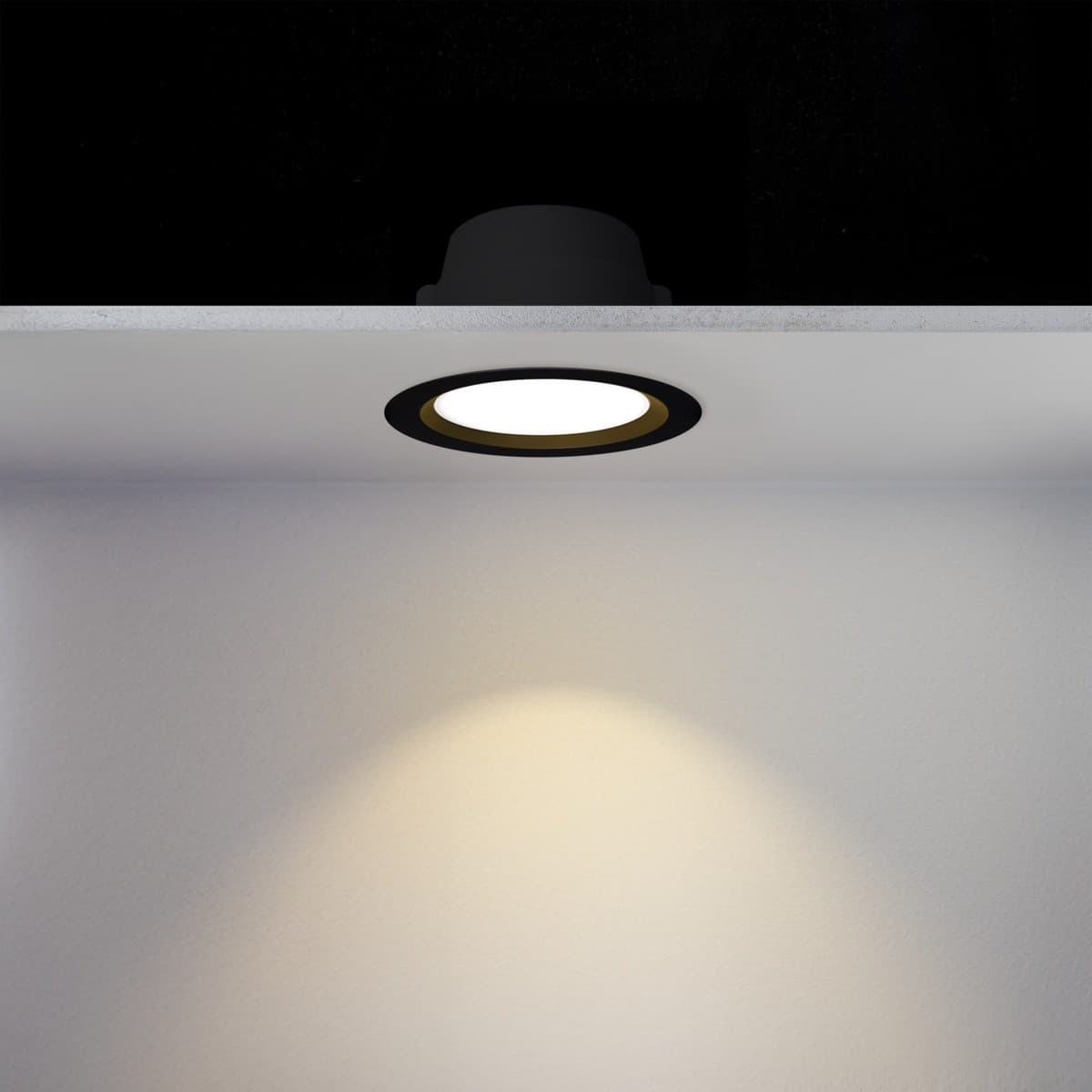 Eclipse Deep Recess LED Colour Switch 90mm Cut Out Downlight in Black-img-7