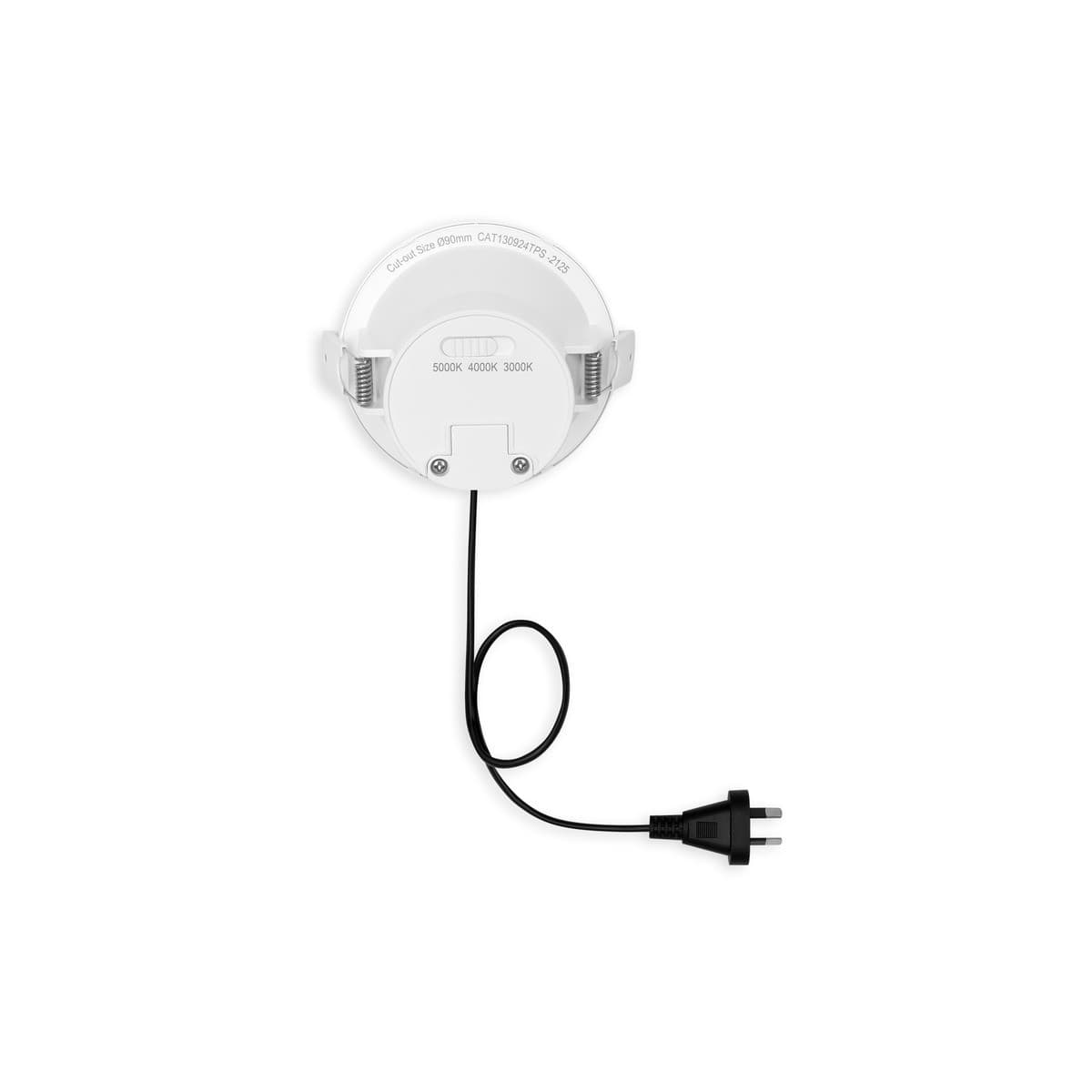 Scope Lens LED Colour Switch 90mm Cut Out Fixed Downlight in White-img-2