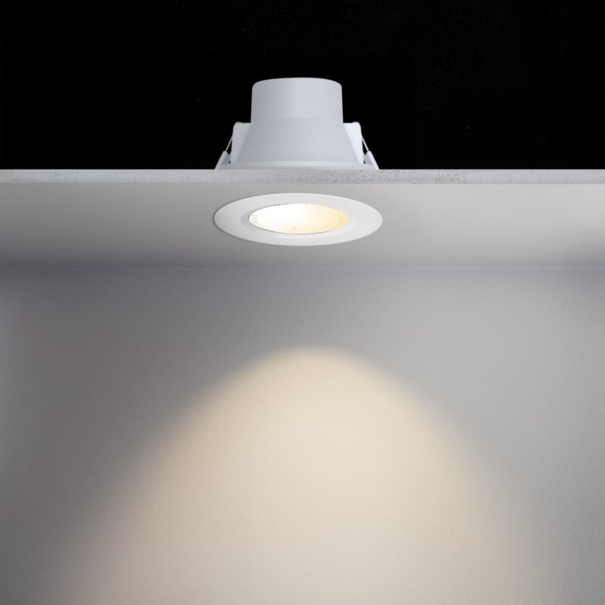 Scope Lens LED Colour Switch 90mm Cut Out Fixed Downlight in White-img-8
