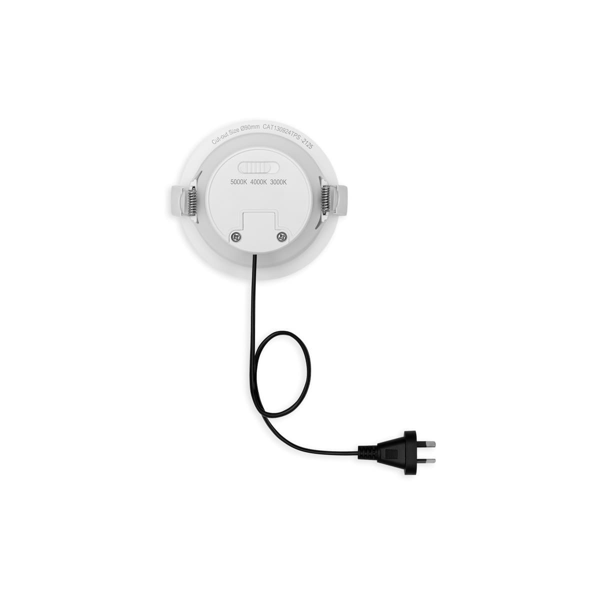 Scope Lens LED Colour Switch 90mm Cut Out Gimble Downlight in White-img-3