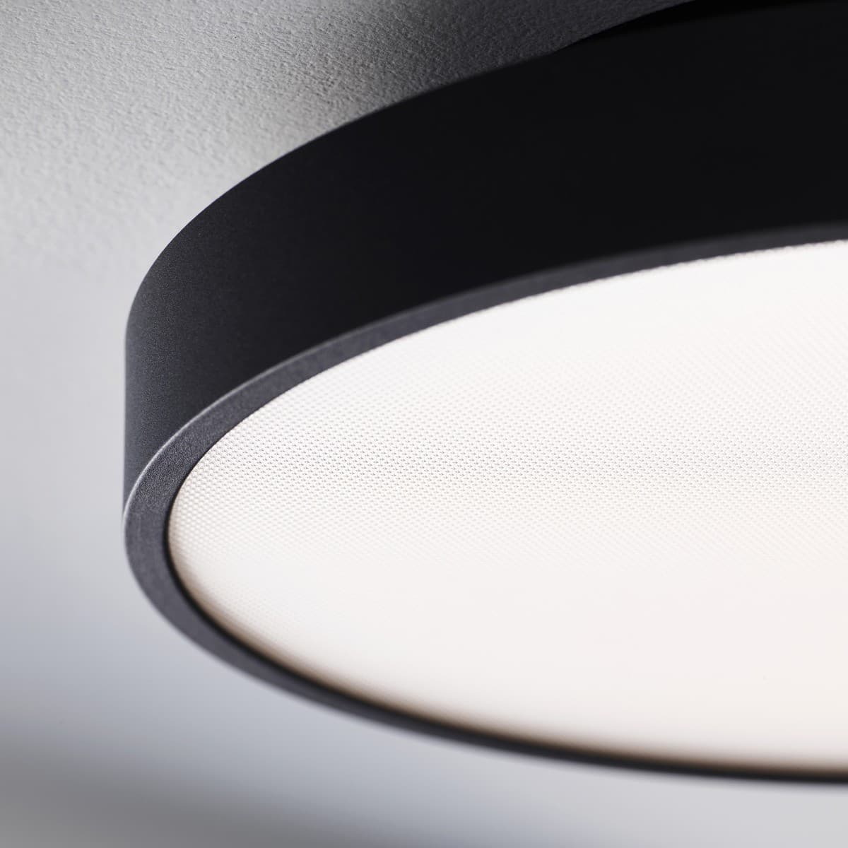 MFL Moku LED Dimmable Colour Change Prismatic Round Flush Mount in Black
