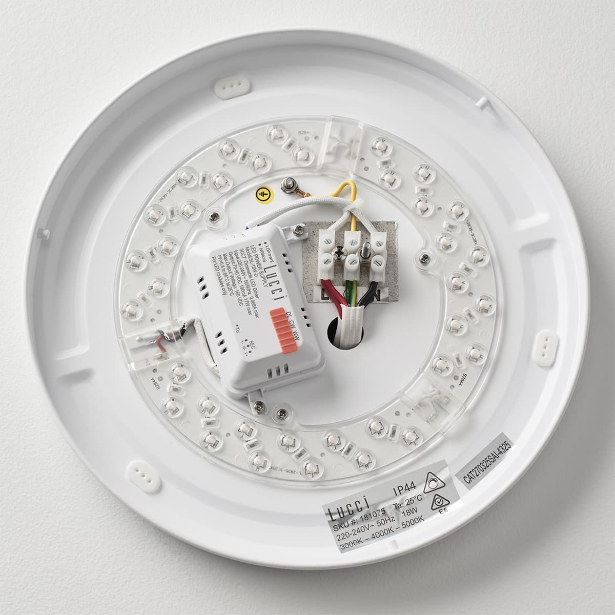 Nova 290mm LED Colour Switching IP44 Flush Mount in White